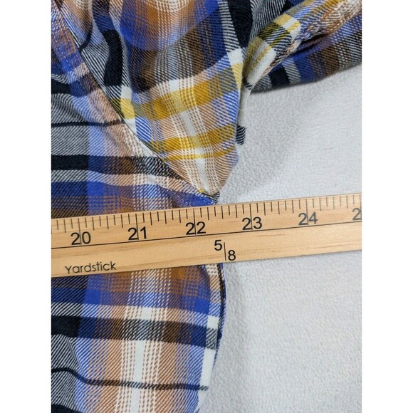 Patagonia Fjord Flannel Organic Cotton Checks Plaid Mens M Outdoor Shirt Yellow - Picture 6 of 8